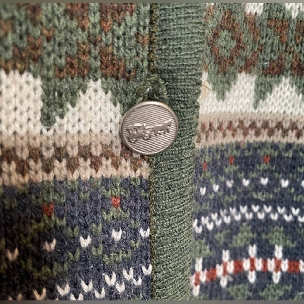Vintage Fair Isle Cardigan Sweater - Picture 3 of 11